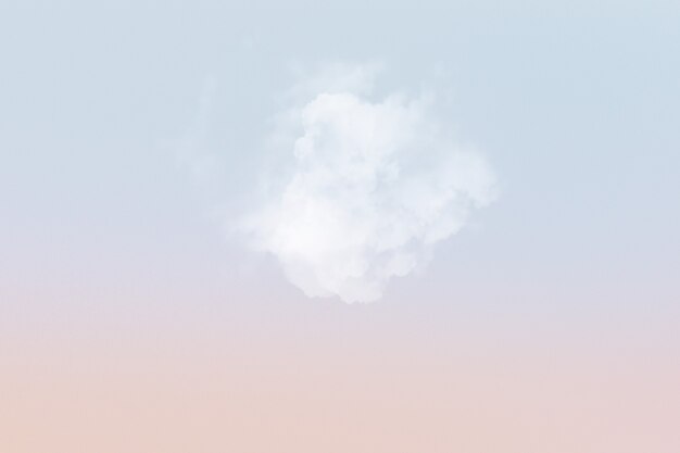Hemelachtergrond met witte wolk