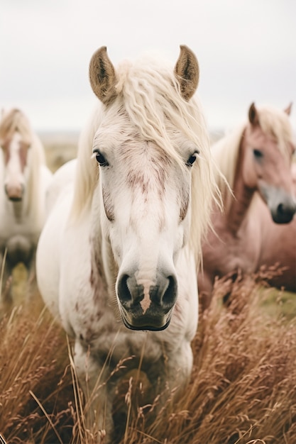 Herden van wilde paarden