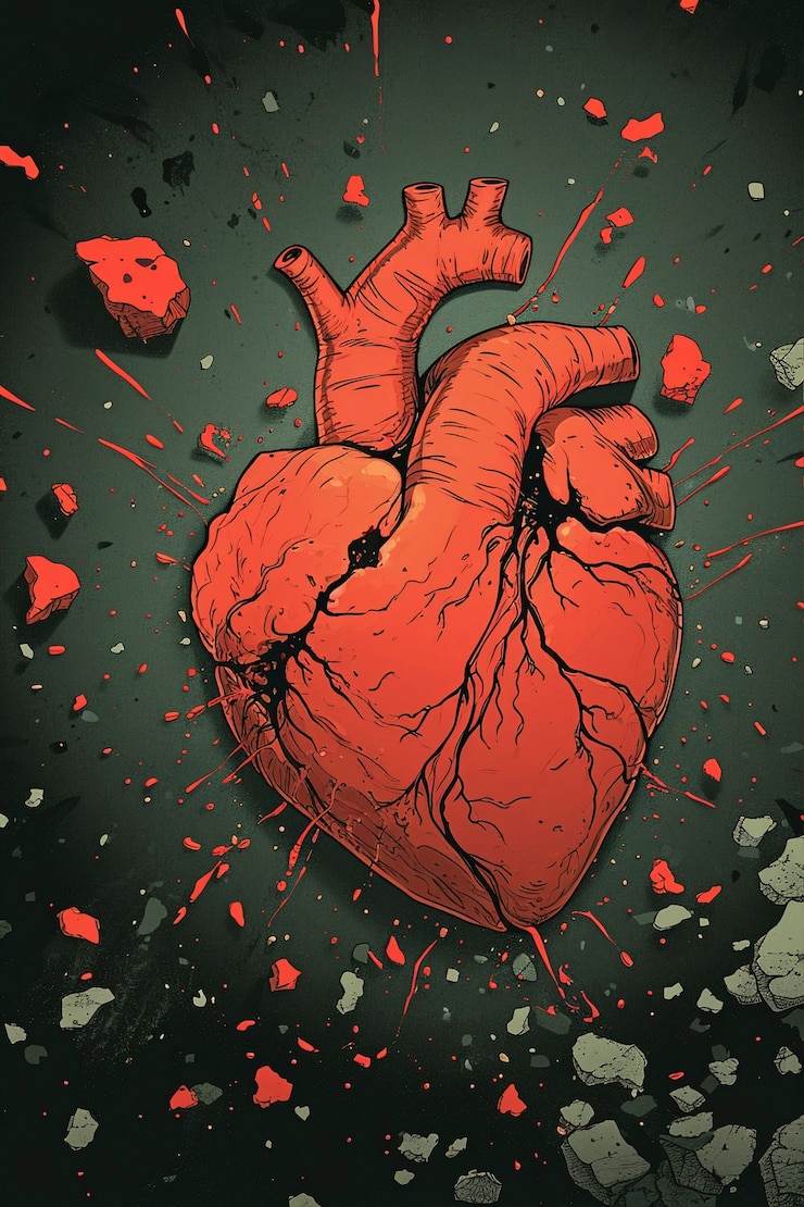 Gratis Foto het concept van een gebroken hart.