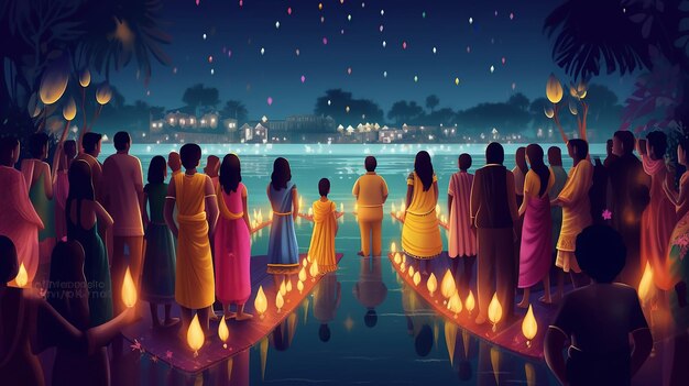 Het Indiase publiek was extatisch toen ze samenkwamen om Diwali, het lichtfestival Generative Ai, te vieren