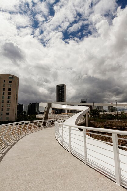 Het leven in het landschap van Mexico met brug