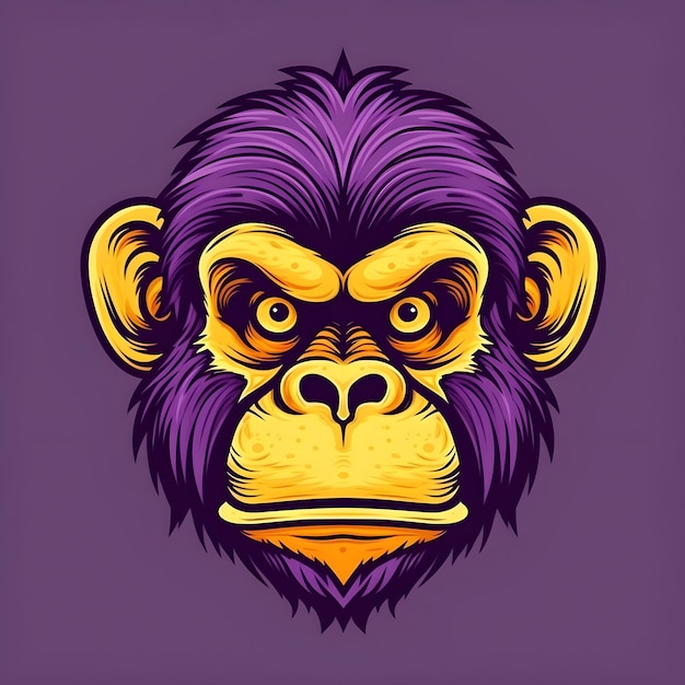 Gratis foto het logo van de gorilla-hoofd mascotte