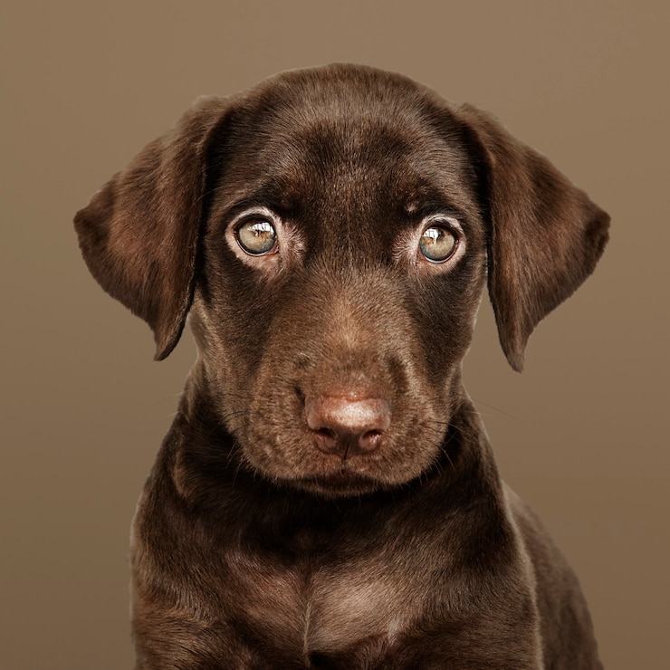 Gratis Foto het schattige portret van de chocoladelabrador