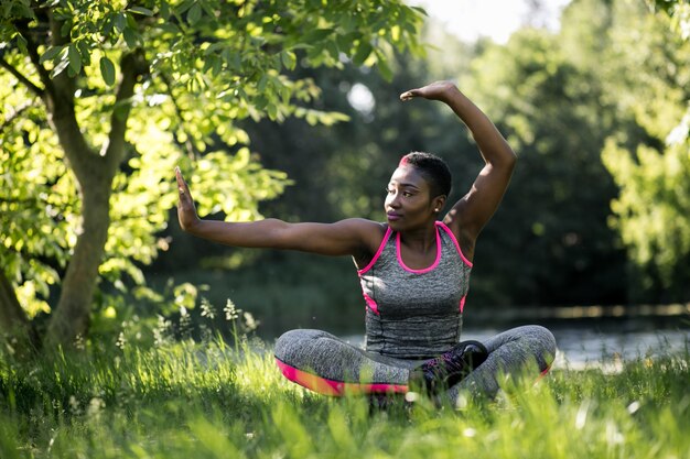 Het uitrekken van houtwind morgen asanas spel