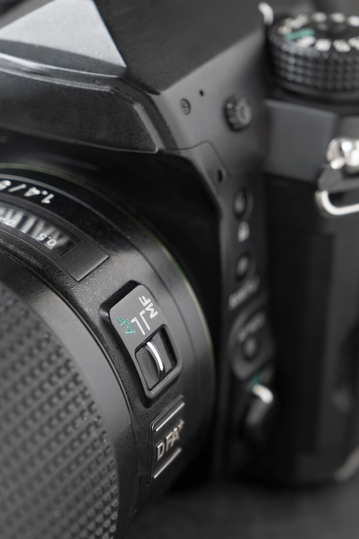 Gratis Foto hoge hoek fotocamera binnenshuis stilleven