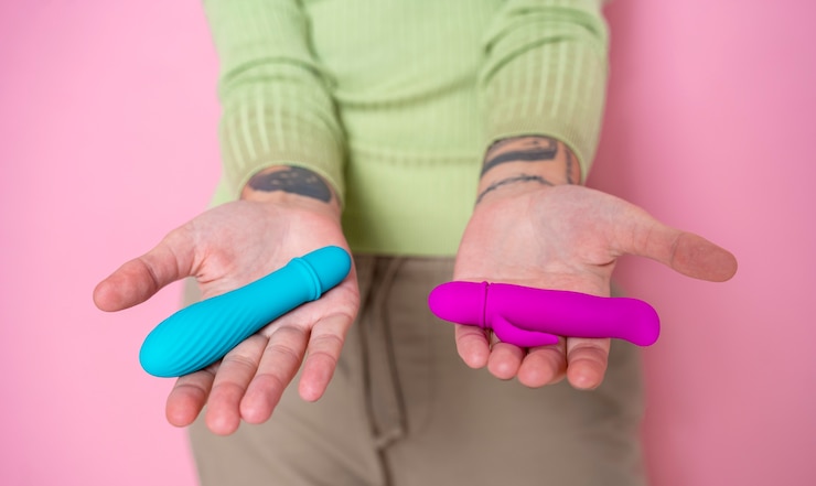 Gratis Foto hoge hoek handen met vibrators