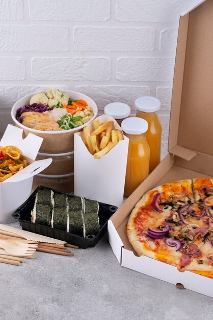 Hoge hoek heerlijk eten assortiment