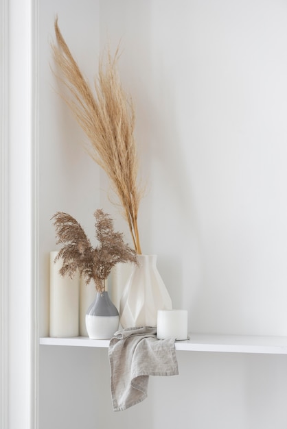 Home plant decoratie arrangement met kopie ruimte