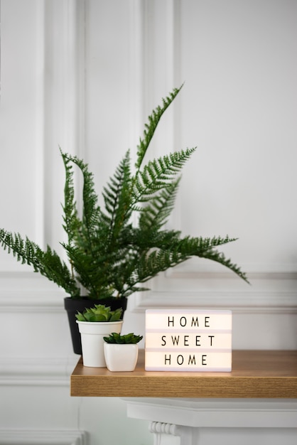 Gratis foto home sweet home-bericht op lightbox