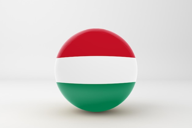 Gratis foto hongarije vlag op witte achtergrond