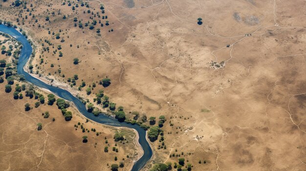 Hoogtebeeld van een prachtig natuurlandschap