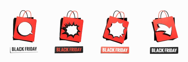 Gratis foto hopping bags en black friday-borden