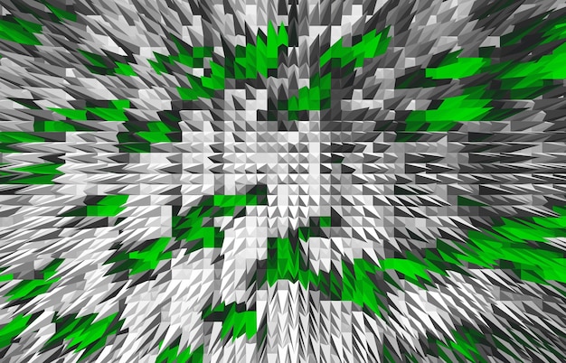 Horizontale zwart wit groen limoen piramides zakelijke abstractie achtergrond
