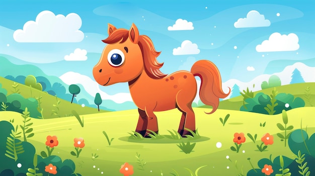 Gratis foto horse cartoon illustration