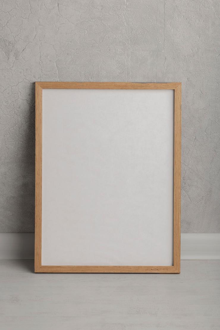 Gratis Foto houten leeg frame vooraanzicht