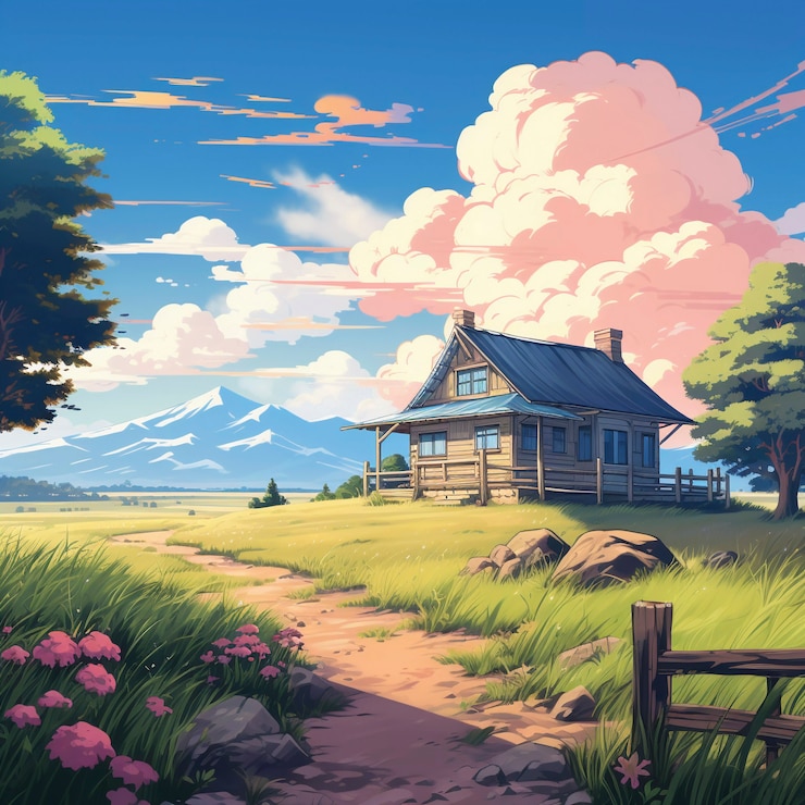 Gratis Foto huisarchitectuur in anime-stijl