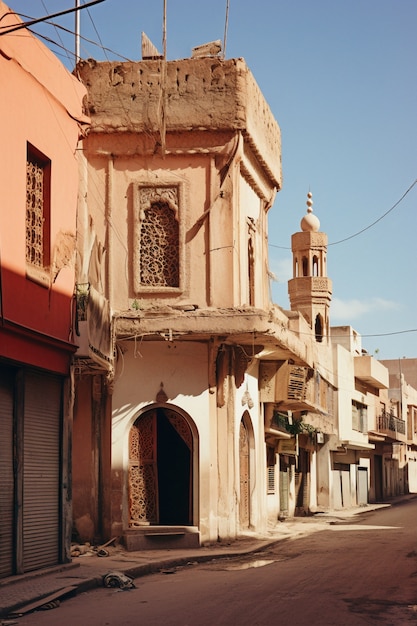 Huizen van de stad Marrakech na aardbeving