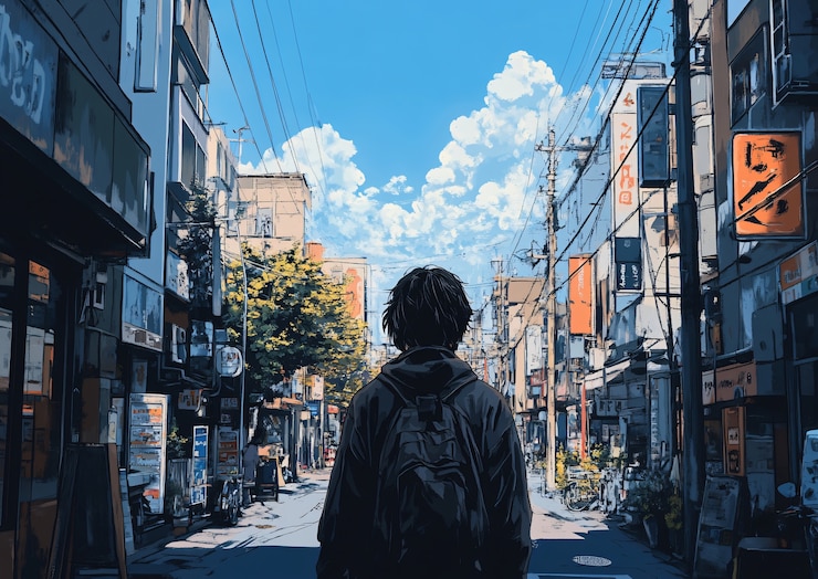 Gratis Foto illustratie van anime stad