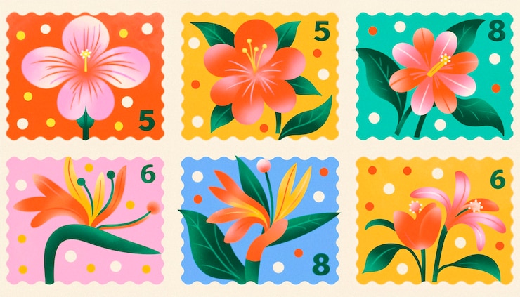 Gratis Foto illustratie van bloemenzegels