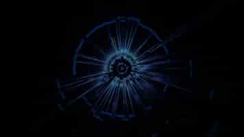 Gratis foto illustratie van een cirkel met abstracte neonlichteffecten - ideaal voor een futuristische achtergrond