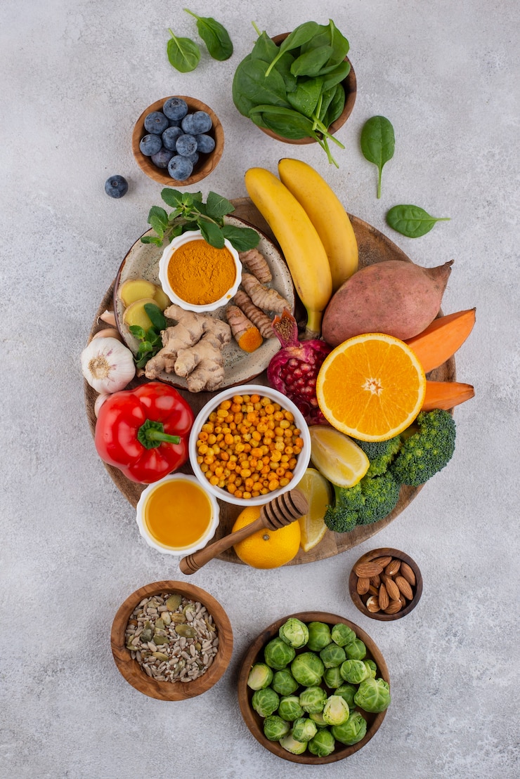 Gratis Foto immuniteitsverhogende voeding voor een gezonde levensstijl