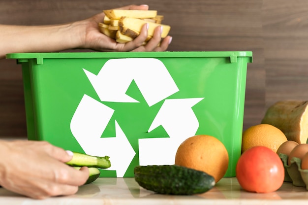 Individuele recycling van biologische groenten