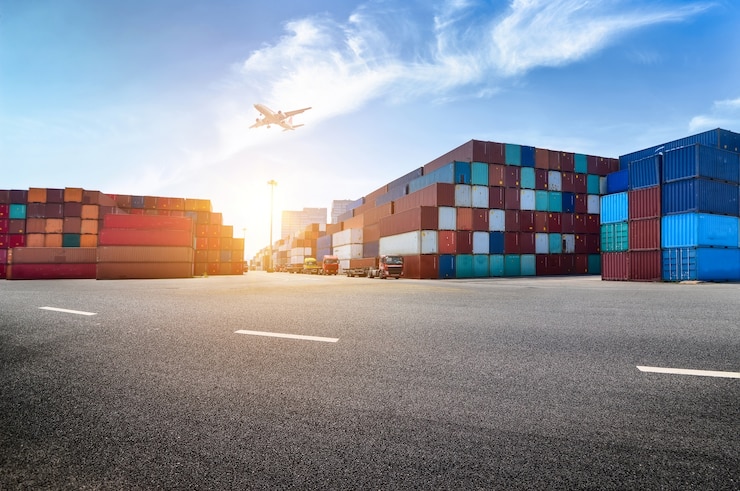 Gratis Foto industriële haven en container werf