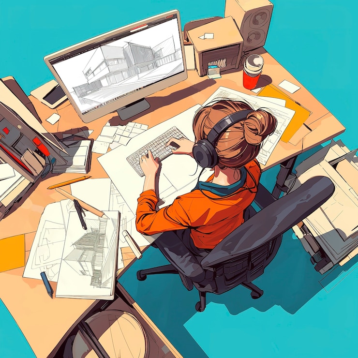 Gratis Foto industriële ontwerper digitale kunst