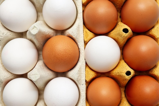 Gratis foto ingrediënt voor het koken van gerechten eieren bovenaanzicht