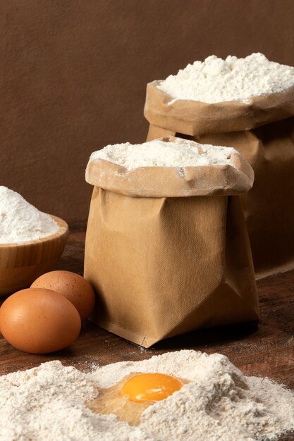Ingrediëntenzakjes vol meel
