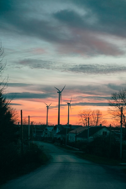 Inspirerend zicht op zonsonderganglicht