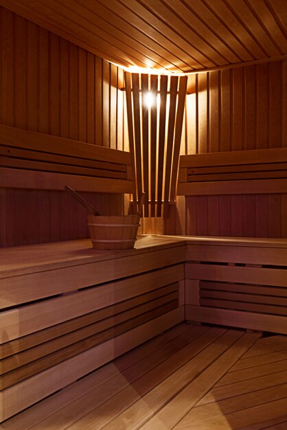 Interieur van sauna