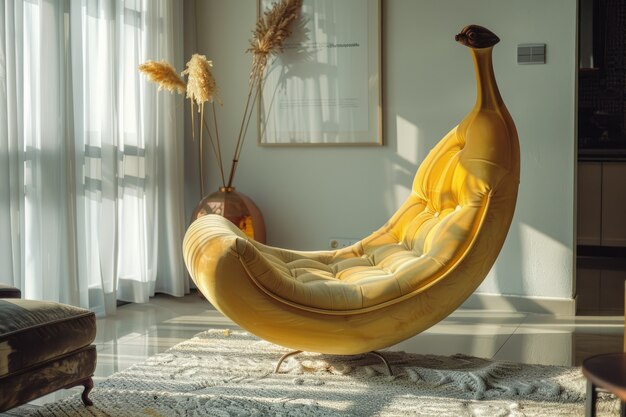 Interieurdecoratie en meubels geïnspireerd op fruit en groenten