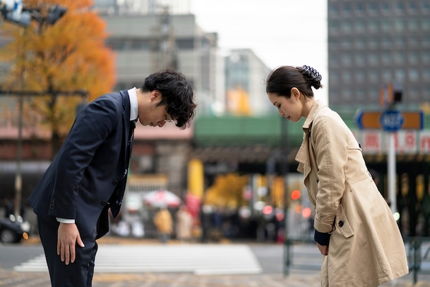 Japans bedrijfsconcept met zakenpartners