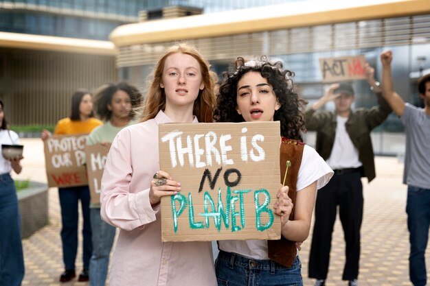 Jonge activisten die in actie komen