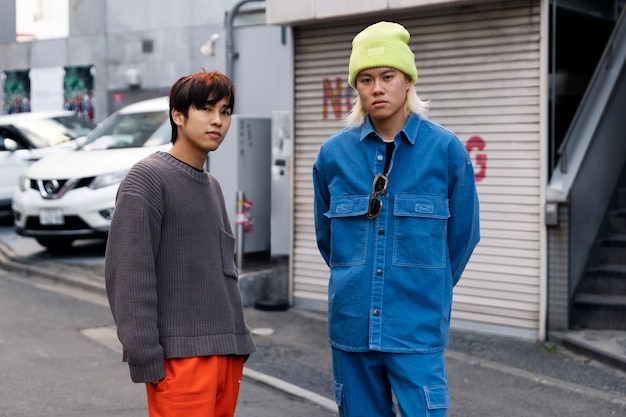 Jonge volwassenen in de straten van tokio