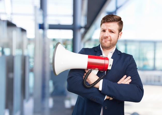 jonge zakenman gelukkige uitdrukking