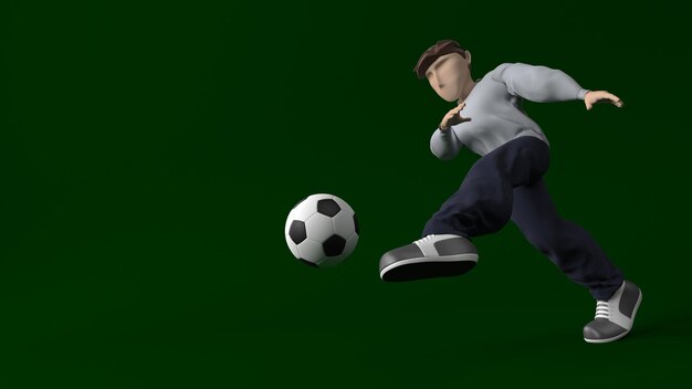 Jongeren die voetballen