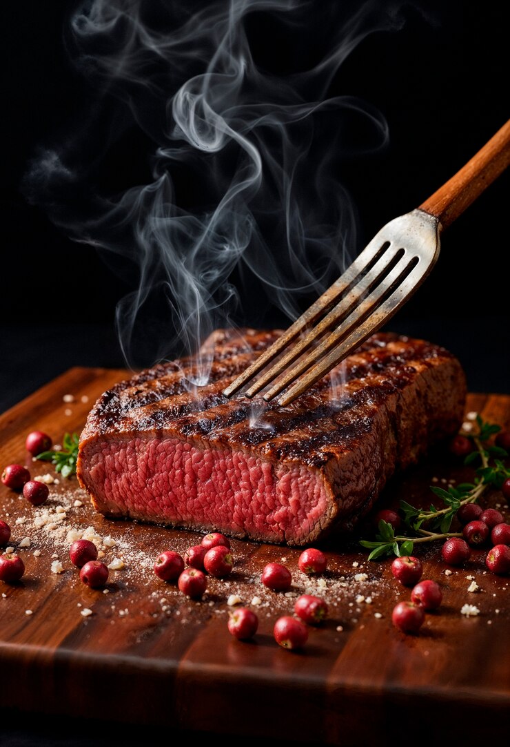 Gratis Foto juicy gegrilde steak presentatie