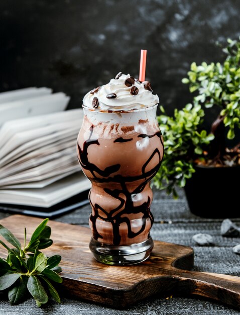 Karamel koude shake met room