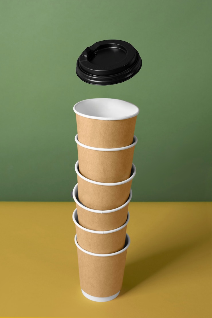 Gratis Foto kartonnen koffiekop toren