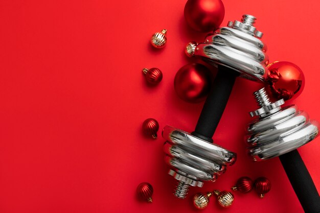 Kerst fitnessgewichten voor trainingscadeau