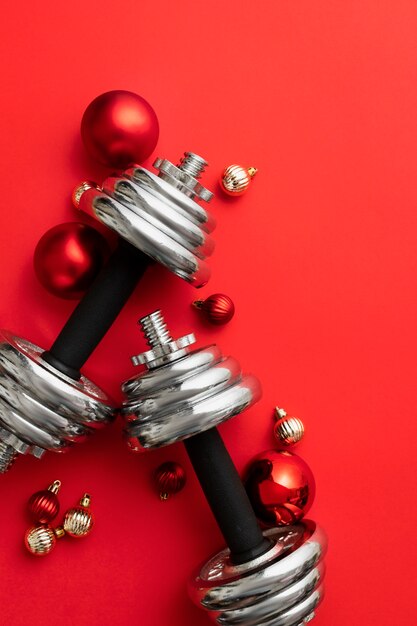 Kerst fitnessgewichten voor trainingscadeau