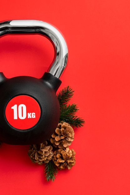 Kerst fitnessgewichten voor trainingscadeau
