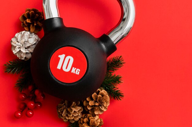 Kerst fitnessgewichten voor trainingscadeau