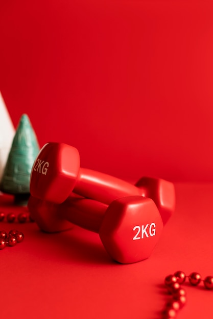 Kerst fitnessgewichten voor trainingscadeau