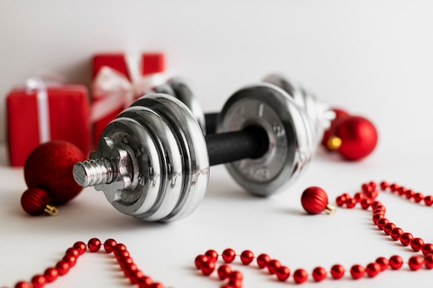 Kerst fitnessgewichten voor trainingscadeau