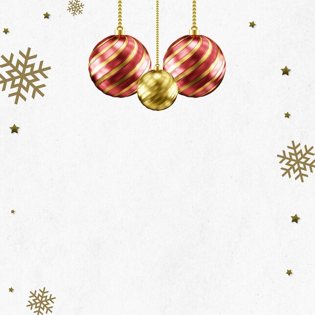 Kerstachtergrond met kerstversiering voor marketingstukcomposities