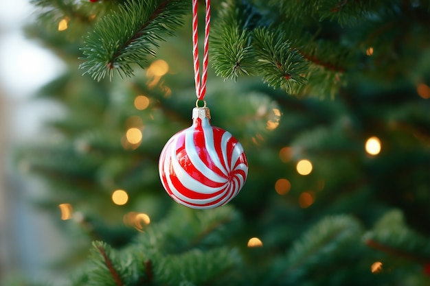 Gratis foto kerstboom snoep ornament