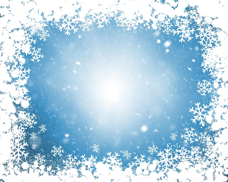 Gratis Foto kerstmisachtergrond met de grens van de grungesneeuwvlok